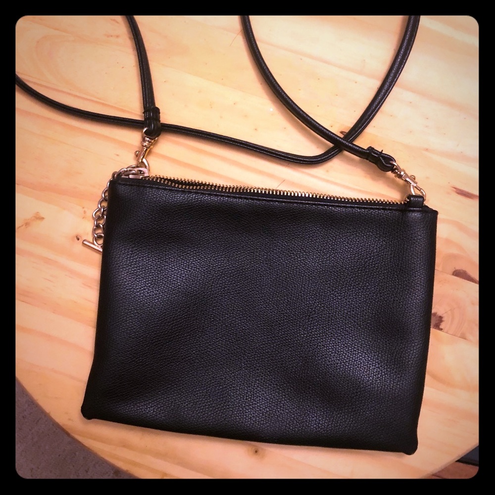 Black H&M cross body or clutch w/ removable strap